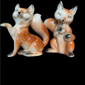 Vintage MCM 50's Relco Playful Fox Salt & Pepper Shakers